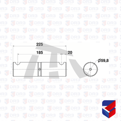 Pino Balanca Truck TE Randon 60mm x 225mm 04012 OL1010