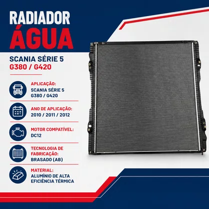 Radiador Agua Scania S5 G380 G420 1776026 RMM852001 Bester