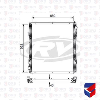 Radiador Agua Scania S5 G 380cv 420cv 1776026 RV2049 Visconde