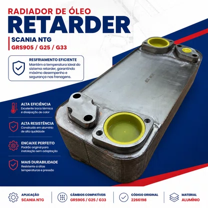 Radiador Oleo Retarder Scania NTG GRS905 G25 G33 2266198 Bester
