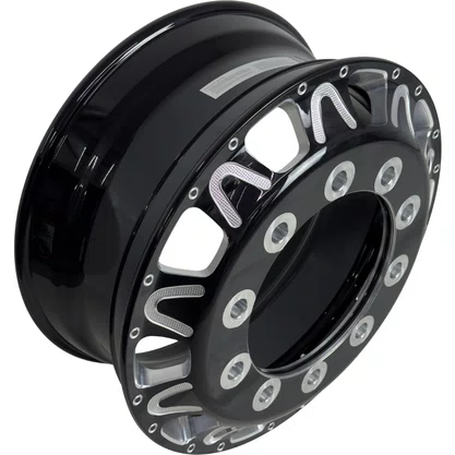 Roda Aluminio 22,5x8,25 Dianteiro Traseiro Preta Bester