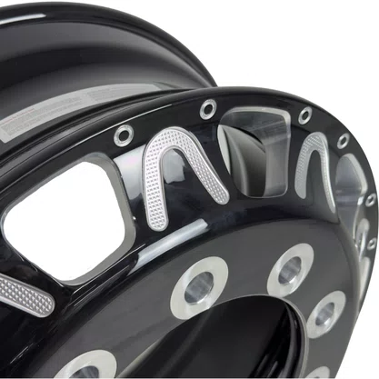 Roda Aluminio 22,5x8,25 Dianteiro Traseiro Preta Bester