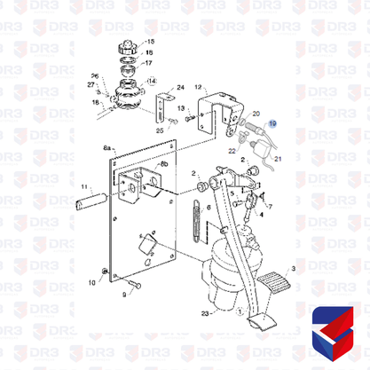 Sensor Pedal Embreagem Scania S4 BR1267 1360842