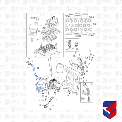 Serpentina APS Scania Serie 5 P G R 1900716 1933077 Lidebras