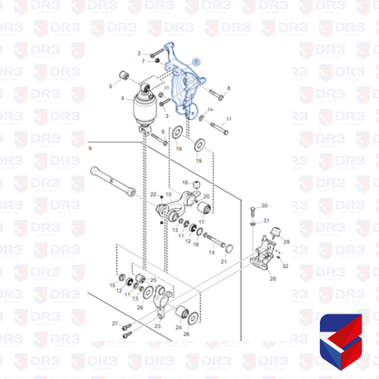 Suporte Cabine LD Scania EURO5 R 1912829