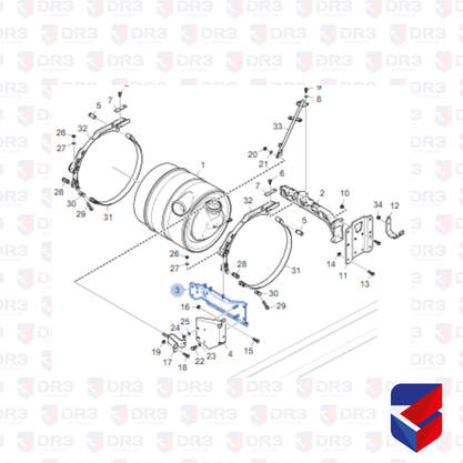 Suporte Catalisador Arla Scania Euro 5 ME1998 1541019
