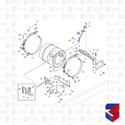 Suporte Catalisador Scania Euro 5 1924578 1924628