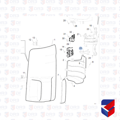 Suporte Coluna Scania S4 LE ME1357 1527660 1371659