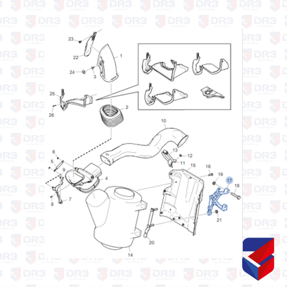 Suporte Filtro Ar Caixa De Bateria Scania S4 1333733