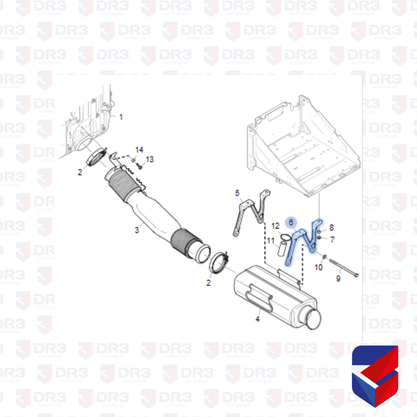 Suporte Fixacao Escape Scania NTG 2684891 2519484