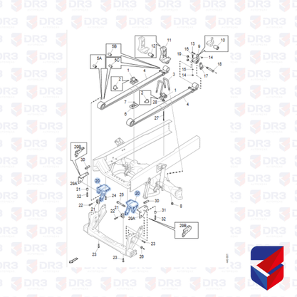 Suporte Mola Dianteira Scania NTG LE 2831531 Original
