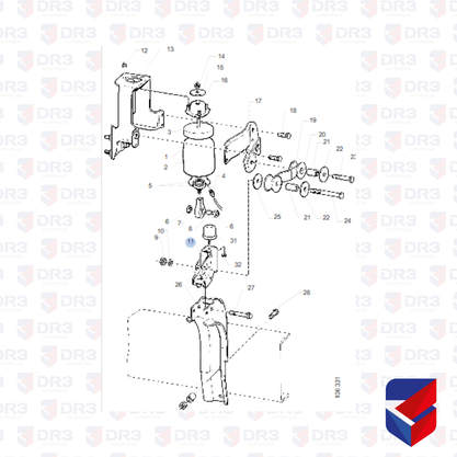 Suporte Traseiro Cabine Scania T114 T124 ME1250 1421790