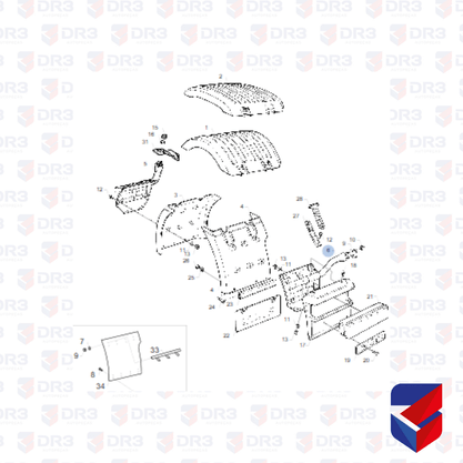 Suporte Traseiro Paralama Scania LD ME1298 1457888