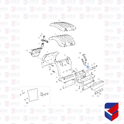 Suporte Traseiro Paralama Scania LE ME1297 1457887