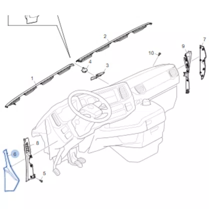 Tampa Acabamento Painel Scania NTG LE 2084371 Original