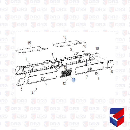 Tampa Alto Falante Prateleira Console Scania S4 1346038