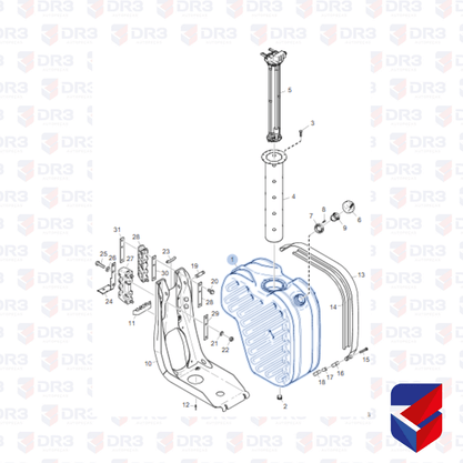 Tanque Arla Scania S5 Euro 5 Chassis Curto 1740107