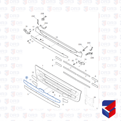Tela Grade Inferior Scania S6 R10231 33000 1875846