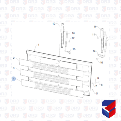 Tela Radiador Superior Terceira Scania S4 ME1289 1371758