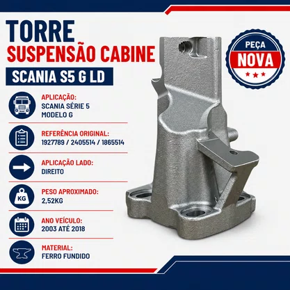 Torre Suspensao Cabine Scania S5 G LD 1865514 1927789 Bester