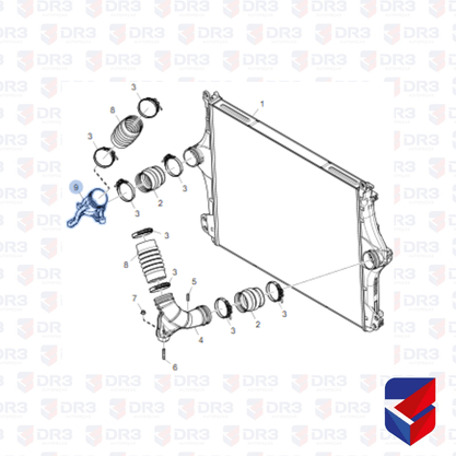 Tubo Admissao De Ar Intercooler Scania NTG 2436021