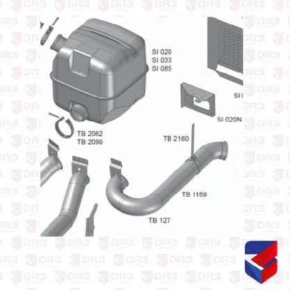 Tubo Saida Catalisador Sem Abafador Scania LD TB1189 Fabbof