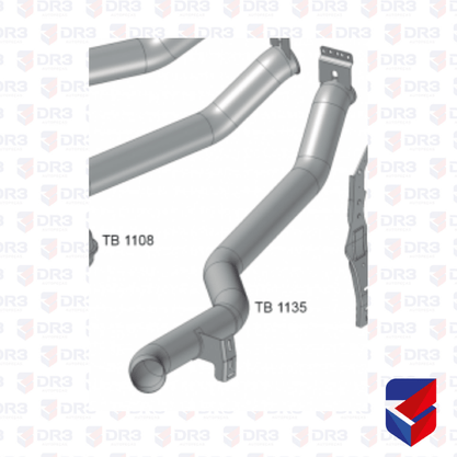Tubo Saida Catalisador Scania Sem Abafador LE 1549217 Fabbof