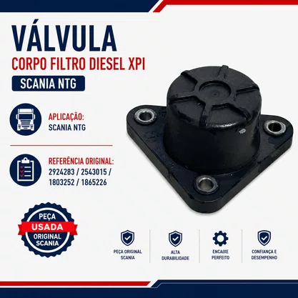 Valvula Corpo Filtro Diesel XPI Scania NTG 2924283 2543015 Original