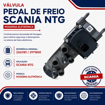 Valvula Pedal Freio Scania NTG Moderna Eletronica Original