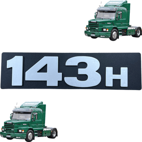 Emblema Lateral Capo Scania 143H Numero e Letra 384107 Globo