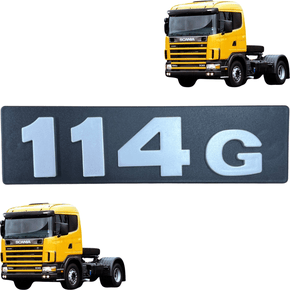 Emblema Painel Frontal Scania S4 114G Ate 2003 Numero e Letra Globo