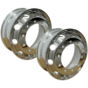 Jogo 2 Rodas Aluminio 22,5x8,25 Dianteiro Borda Larga Roadline