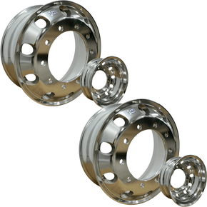 Jogo 2 Rodas Aluminio 22,5x8,25 Dianteiro Traseiro GT2 Borda Larga Ital