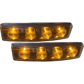 Kit 2 Lanternas Tapa Sol Scania S4 S5 LED 24v Amarela H37275 H3