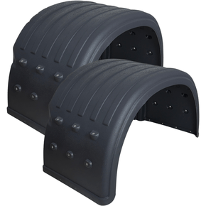 Kit 2 Paralamas Tracao Scania S4 S5 Envolvente Plastico Preto Original