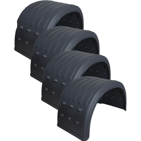 Kit 4 Paralamas Tracao Scania S4 S5 Envolvente Plastico Preto Original