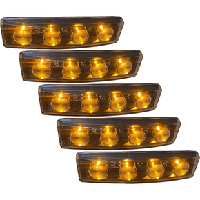 Kit 5 Lanternas Tapa Sol Scania S4 S5 LED 24v Amarela H37275 H3