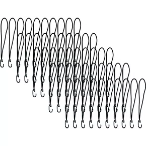 Kit 50 Borrachas De Lona Preto Gancho De Ferro Bester