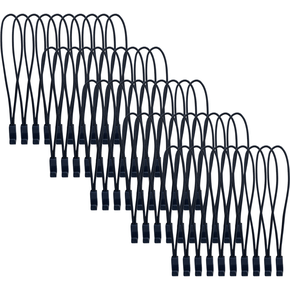 Kit 50 Borrachas De Lona Preto Gancho Plastico Bester