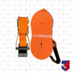 Kit Cinta Catraca Amarracao Laranja 50mm 5t 9m Gancho Flat Bester