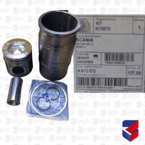 Kit Motor Scania 124 Pistao Aluminio DSC12 550298 K9113 Mahle