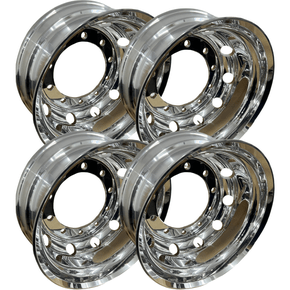 Jogo 4 Rodas Aluminio 22,5x8,25 Traseira Borga Larga Roadline