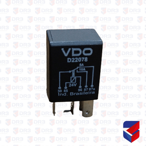 Rele Mini Auxiliar 24V 5/10A 5 Pino 415002039R D22078