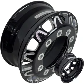 Roda Aluminio 22,5x8,25 Dianteiro Traseiro Preta Bester