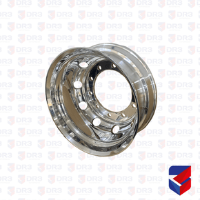 Roda Aluminio R22,5x8,25 Traseira Borda Larga Furo Redondo