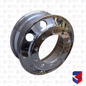 Roda Aluminio 22,5x8,25 Dianteiro Borda Simples 10 Furos Roadline