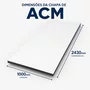 Chapa ACM Ecotech 2430x1000mm Branco Bester