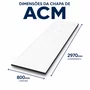 Chapa ACM Ecotech 2970x800mm Branco Bester