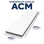 Chapa Ecotech 2970x1000mm Branco 850010027U DMC