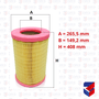 Filtro Ar Ford 2S0129620B 6345280306 TR5626P/1 Turbo Filtros